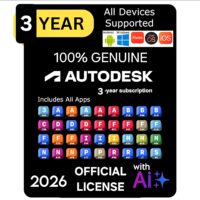 auto desk all apps with ai maya, revit, fusion 360, autocad lt, 3ds max, inventor, civil 3d, navisworks & more (3 years subscription) | unlimited reinstallation & online updates (100% genuine from official website, bind your own account) (all devices supported)