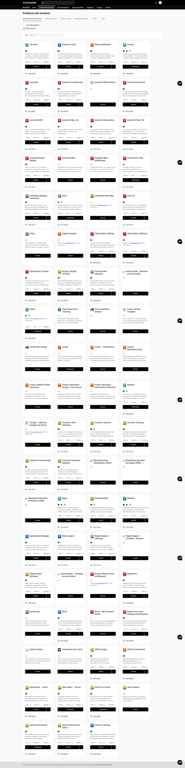 auto desk all apps auto desk all apps